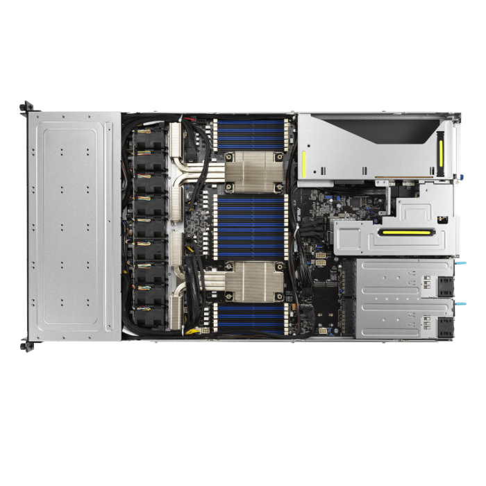 ASUS RS700-E10-RS12U 12xSFF NVMe 2xHS No Raid 2x10G RJ45 2x1600W 2x M.2 NVMe PCIe 4.0 GPU Spec RIser w/Cooler