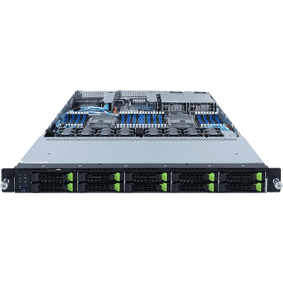 Gigabyte R182-NA0 10xSFF Gen4 NVMe/SAS 2xHS No Raid 2x1G RJ45 2x1200W 2xFH 1xOCP 3.0 Gen4 1x OCP 2.0